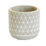 Small Concete Pot Triangle Pattern