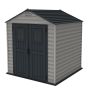 7’ x 7’ Store Mate Plus Shed – Adobe And Dark Grey