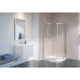 Chrome Frame Clear Glass Capri Round 4 Shower Door