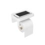 Flex Sure-Lock White Shelf And Toilet Paper Holder