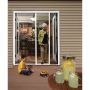 Brisa Retractable Standard Double Screen Door- White