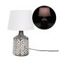 Grey Geometric Pattern Ceramic Table Lamp With Shade