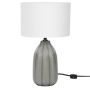 Grey Geometric Pattern Ceramic Table Lamp With Shade
