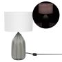 Grey Geometric Pattern Ceramic Table Lamp With Shade