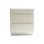 30" 3 Drawer Bank White