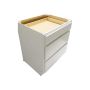 30" 3 Drawer Bank White