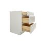 30" 3 Drawer Bank White