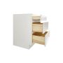 30" 3 Drawer Bank White