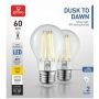 A19 8W Dusk-To-Dawn Non-Dimmable LED Bulb-2/Pack