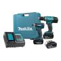18V 3.0 AH 2 Piece Drill Driver / Impact Driver Kit, 3 Batte