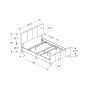 Grey Queen Linen Bed