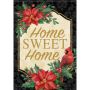 Home Sweet Home Poinsettia Cardinal Garden Flag