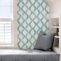 Nuwallpaper Peel And Stick Teal Floating Trellis