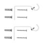 5/8" - 28" - 48" White Newbury Curtain Rod