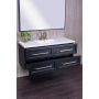 Harvard 48" Black Wall Hung Vanity