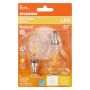 5.5 Watt Dimmable Candelabra Base LED A15, Bulb-2/Pack