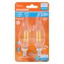 4 Watt Dimmable Candelabra Base LED B10 Bulb-2/Pack