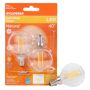 4 Watt Dimmable Candelabra Base LED G16.5 Bulb-2/Pack