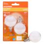 4.5 Watt Dimmable Candelabra Base LED G16.5 Bulb-2/Pack