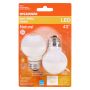 4.5 Watt Dimmable Medium Base LED G16.5 Bulb-2/Pack