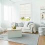 23" x 64" White Cordless Magnetic Roman Shade