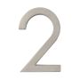 Numéro résidentiel design de 5 po, nickel satiné