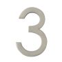 Numéro résidentiel design de 5 po, nickel satiné