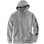 Logo Hooded Heather Gray and Black- Medium
