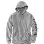 Logo Hooded Heather Gray and Black