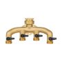 Brass Four-Way Tap Connector