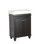 24" Espresso Vanity With Top