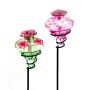 Hummingbird Feeder Stake with Flower Design