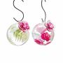 Hummingbird Feeder with Fern Leaves and Flower Design