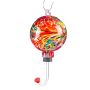 Art Glass Orb Hummingbird Feeders with Red, Yellow and Blue