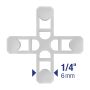 1/4" Leave-In Hard Style Tile Spacers-200/Pack