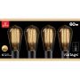 Incandesecent 60 Watt Vintage Bulbs-4/Pack