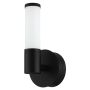 Palmera 1 LED Vanity Light Black Finish With White Glass