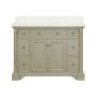 Meuble-lavabo peint en gris de 48 po