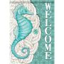 Meddallion Seahorse Garden Surasoft Large Flag