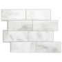 Metro Carrera White Smart Tile Mosaik-4/Pack