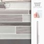 Milano Grigio Smart Tile Mosaik-4/Pack