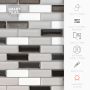 Murano Metallik Smart Tile Mosaik-4/Pack