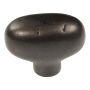 Carbointe 1-7/8" x 1" Oval Black Iron Knob