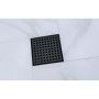 Drain de douche 4 po x 4 po, grille carrée noir mat