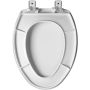 Siège toilette allongé fermeture lente en plastique Caswell