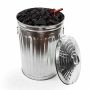 75L Galvanized Steel Trash Can With Lid