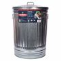 117L Galvanized Steel Trash Can With Lid