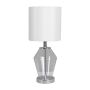 21" Victoria Glass/Metal Table Lamp Chrome