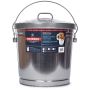 37L Galvanized Steel Trash Can With Locking Lid