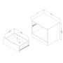 Holland 1-Drawer Nightstand Gray Oak